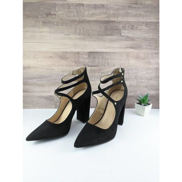 Maurices Strappy Block Heels Black - Picture 1 of 11